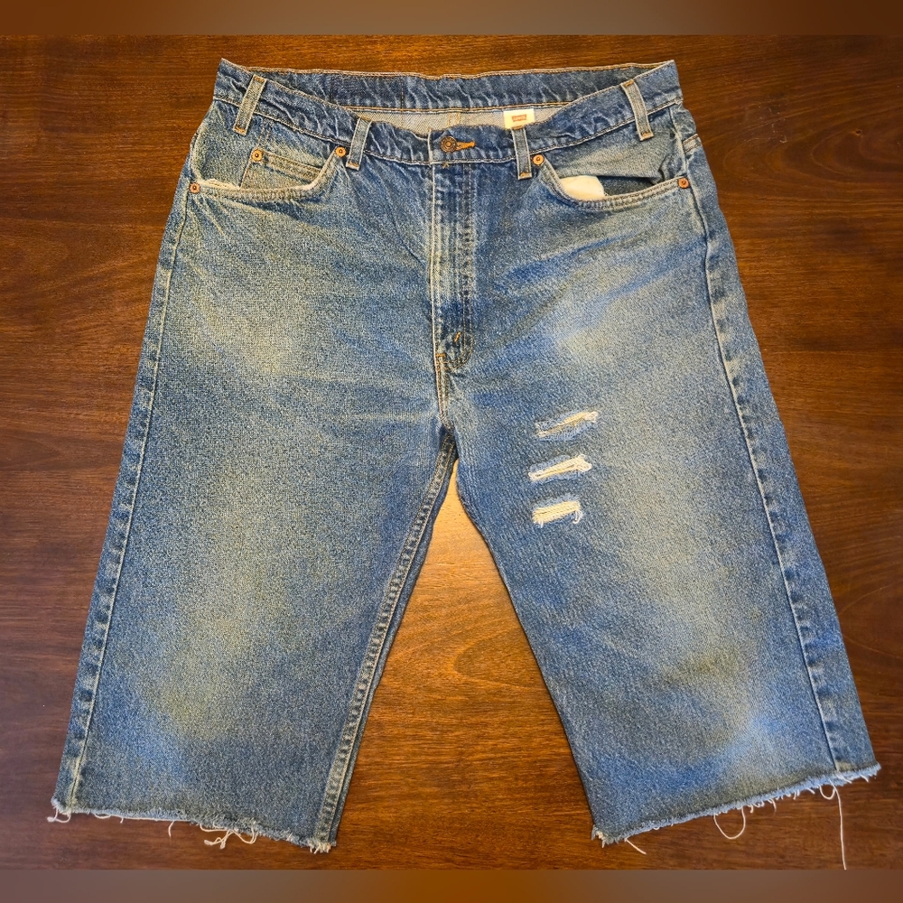 Vtg 90's Levi’s Orange Tab 505 Distressed Cutoffs Mens Size 38